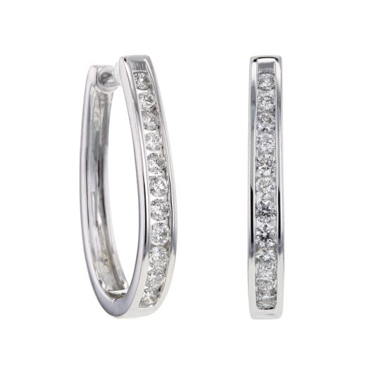 Diamond hoop earrings