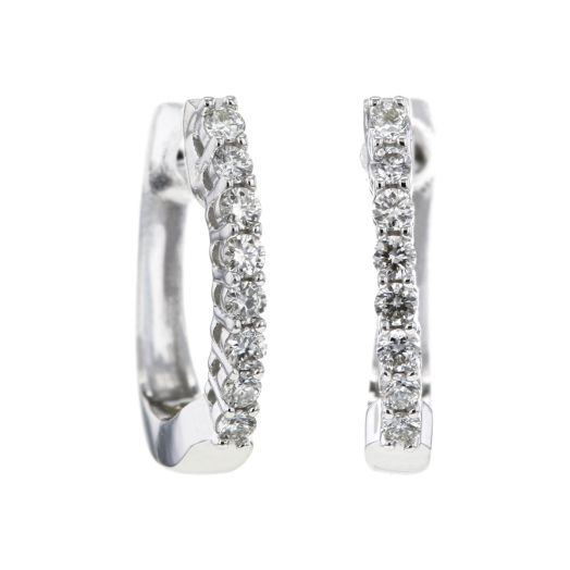 Mini diamond hoop earrings