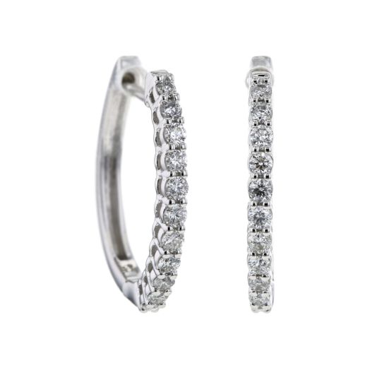 Diamond hoop earrings