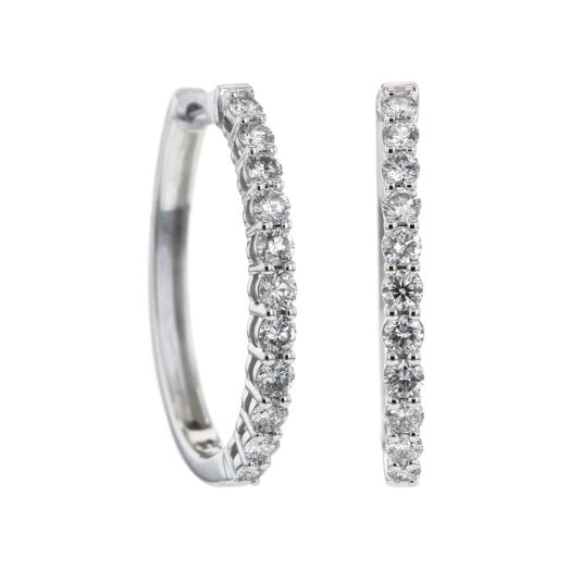 Diamond hoop earrings