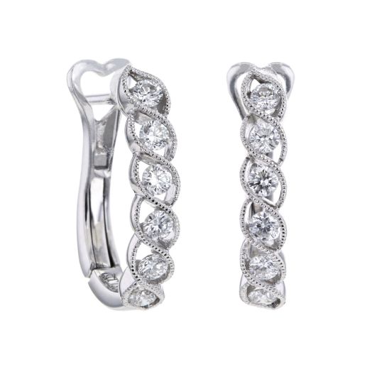 Diamond hoop earrings