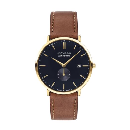 Tan leather strap movado watch