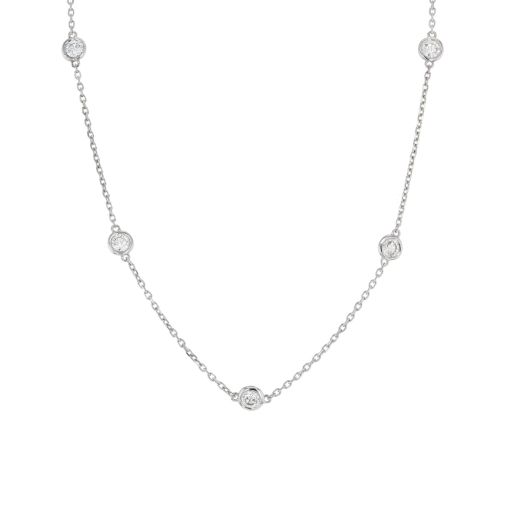 Diamond station necklace