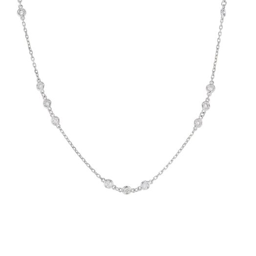 Diamond station necklace