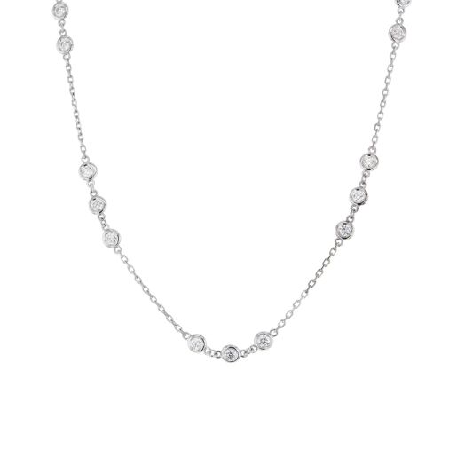 Diamond station necklace