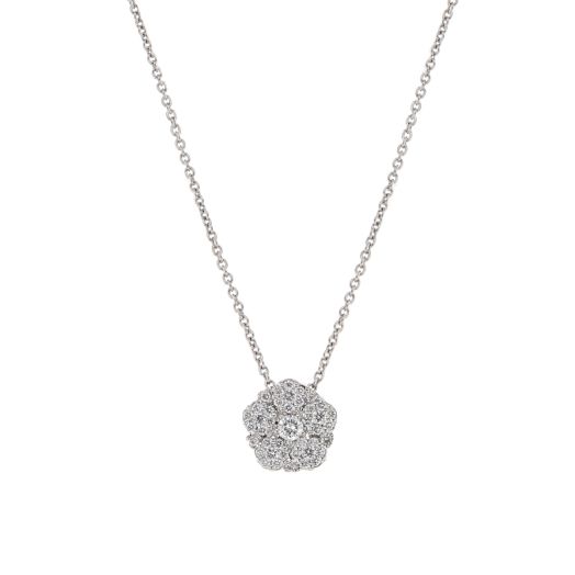 Diamond cluster pendant necklace