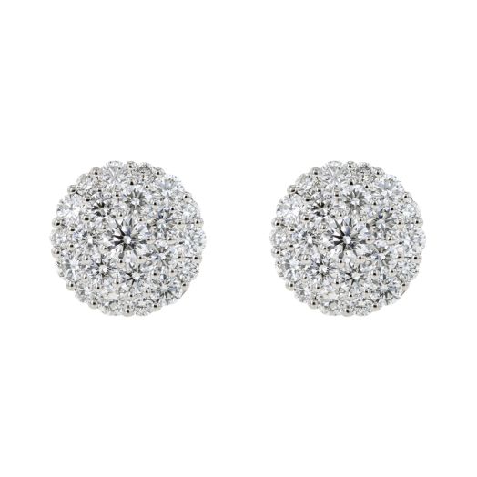 Diamond cluster earrings