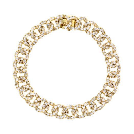 Diamond curb link bracelet