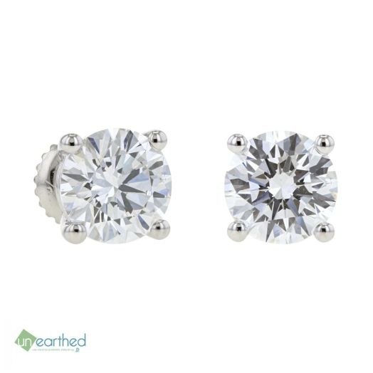 lab grown diamond stud earrings
