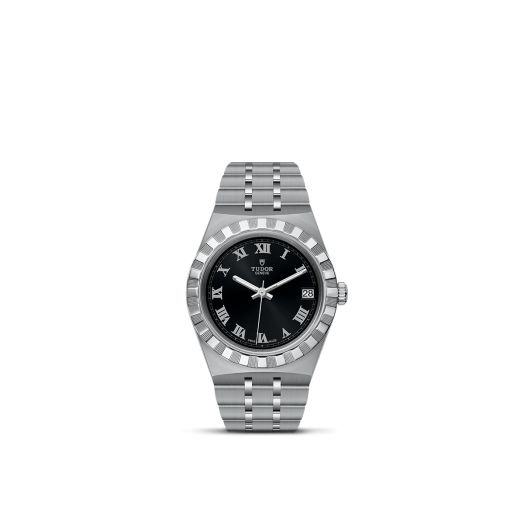TUDOR Royal, 34MM Black Dial, Satin-Brushed Integrated Steel Bracelet