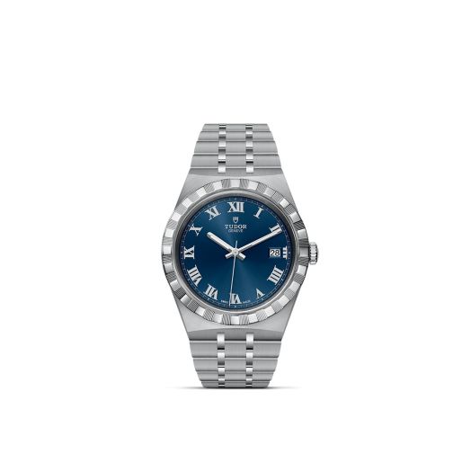 TUDOR Royal, 38MM Blue Dial, Satin-Brushed Integrated Steel Bracelet