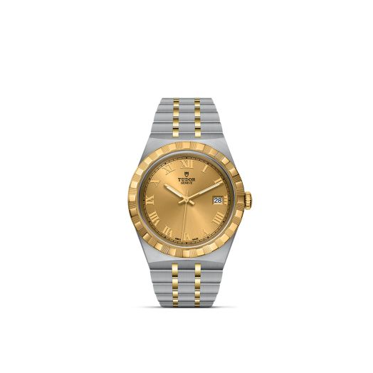 TUDOR Royal, 38MM Champagne-Color Dial, Steel and Yellow Gold Bracelet