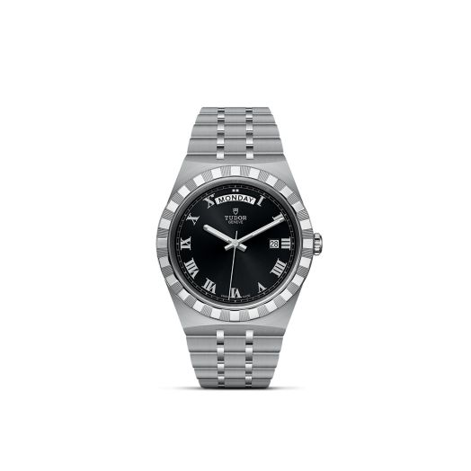 TUDOR Royal, 41MM Black Dial, Satin-Brushed Integrated Steel Bracelet