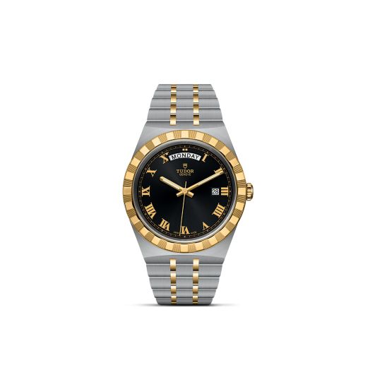 TUDOR Royal, 41MM Black Dial, Steel and Yellow Gold Bracelet