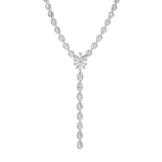 Diamond lariat necklace