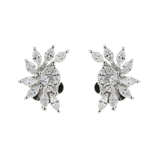 Fancy cut diamond studs