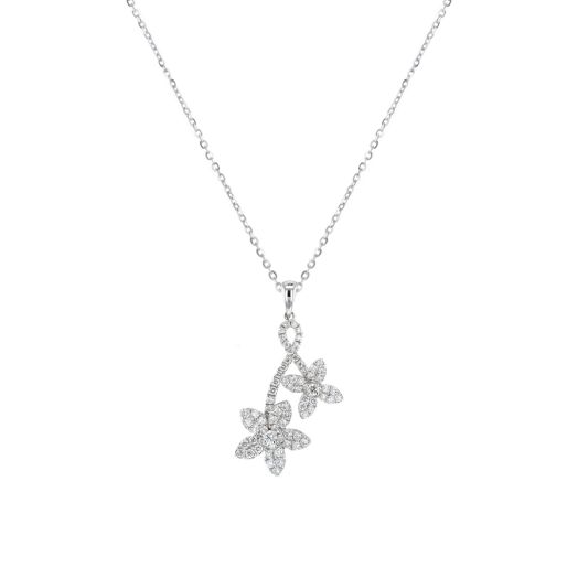 Diamond flower necklace