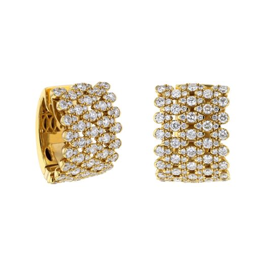 Diamond huggie earrings