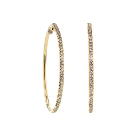 Diamond hoop earrings