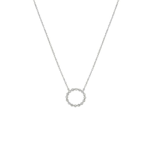 Diamond circle pendant necklace
