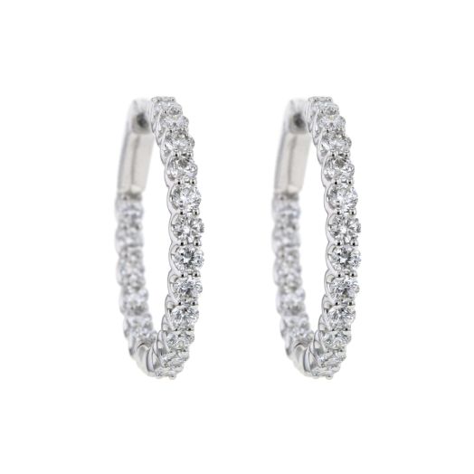 Diamond hoop earrings