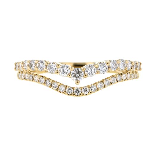 Double diamond curved band