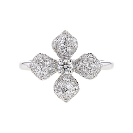 Diamond floral ring