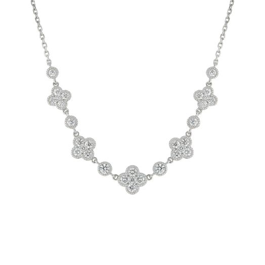 Diamond station necklace