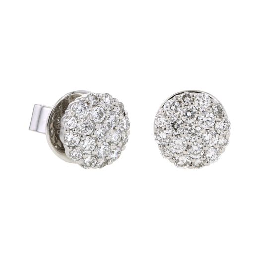 Diamond cluster earrings