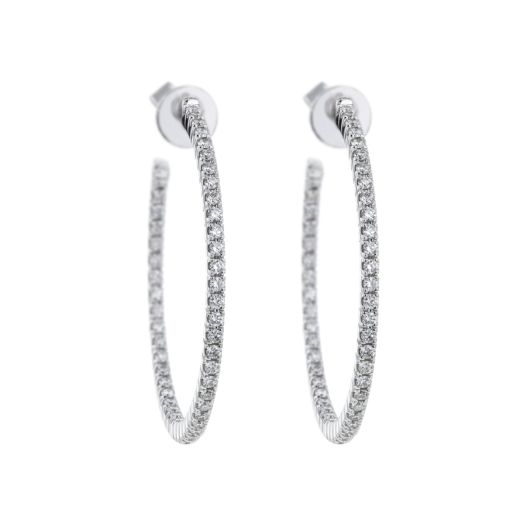 Diamond hoop earrings