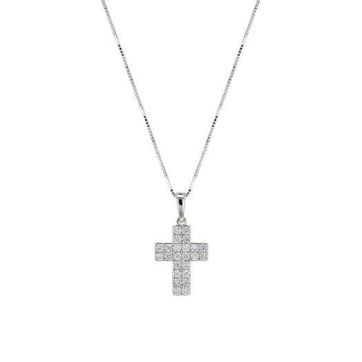 Diamond cross necklace
