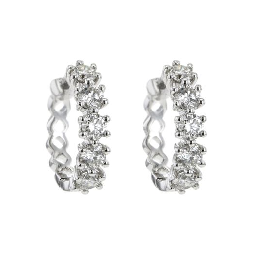 Diamond hoop earrings
