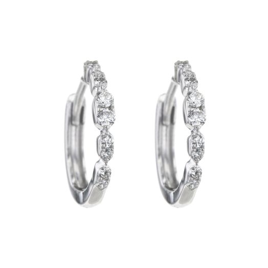 Diamond hoop earrings