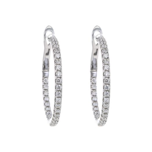 Diamond hoop earrings