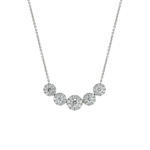 Diamond curved necklace 