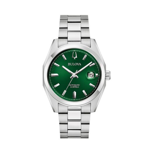 Bulova green dial watch