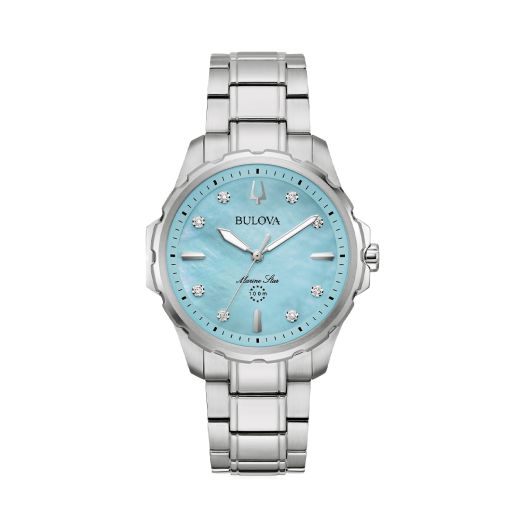 Blue dial watch