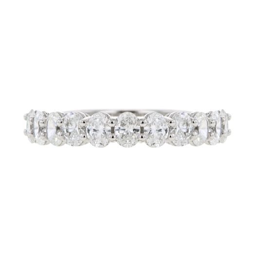 Oval cut half eternity band