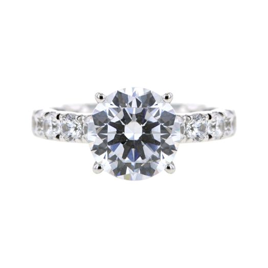 Art Deco Engagement Ring Setting with Round Center