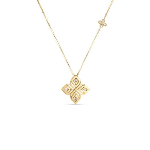 Diamond flower necklace