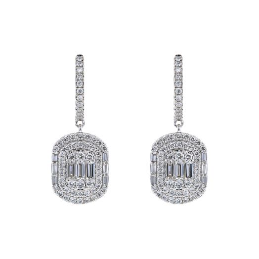 Diamond dangle earrings