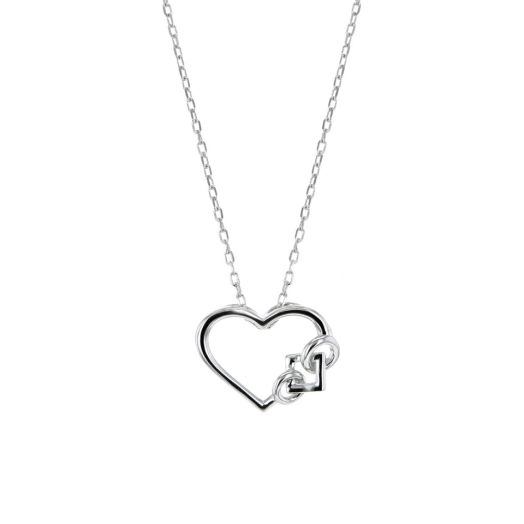 sterling silver necklace with heart pendant
