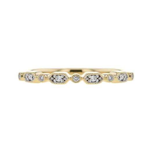 Yellow gold diamond band