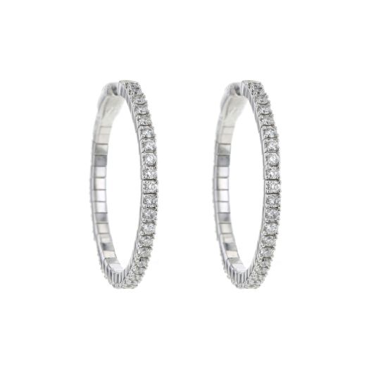 Diamond hoop earrings