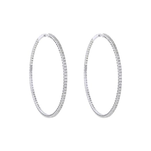 Diamond hoop earrings