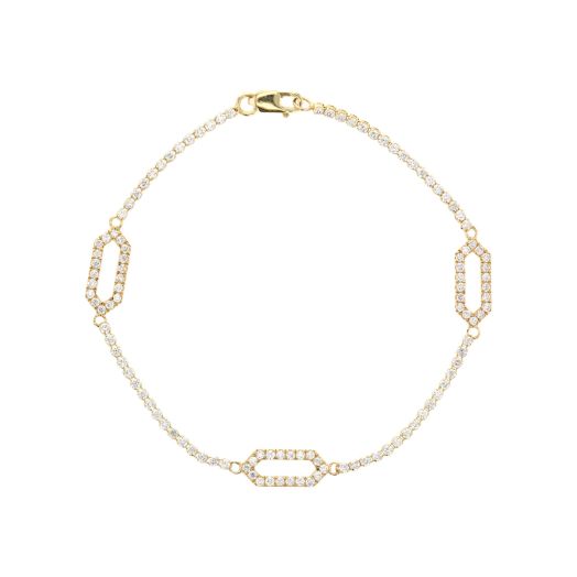 Diamond link bracelet