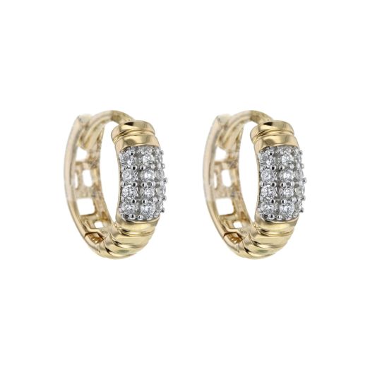 Diamond mini hoop earrings