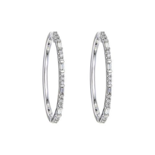 Diamond hoop earrings
