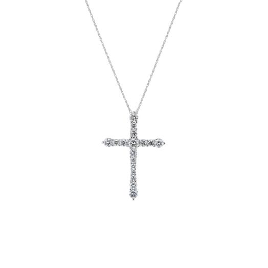 Diamond cross necklace