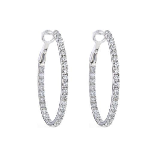 Diamond hoop earrings